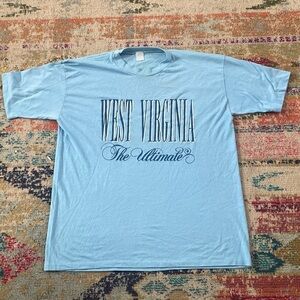 Vintage 80s West Virginia Tourism Travel Vacation 1980s Crewneck Tee Tshirt